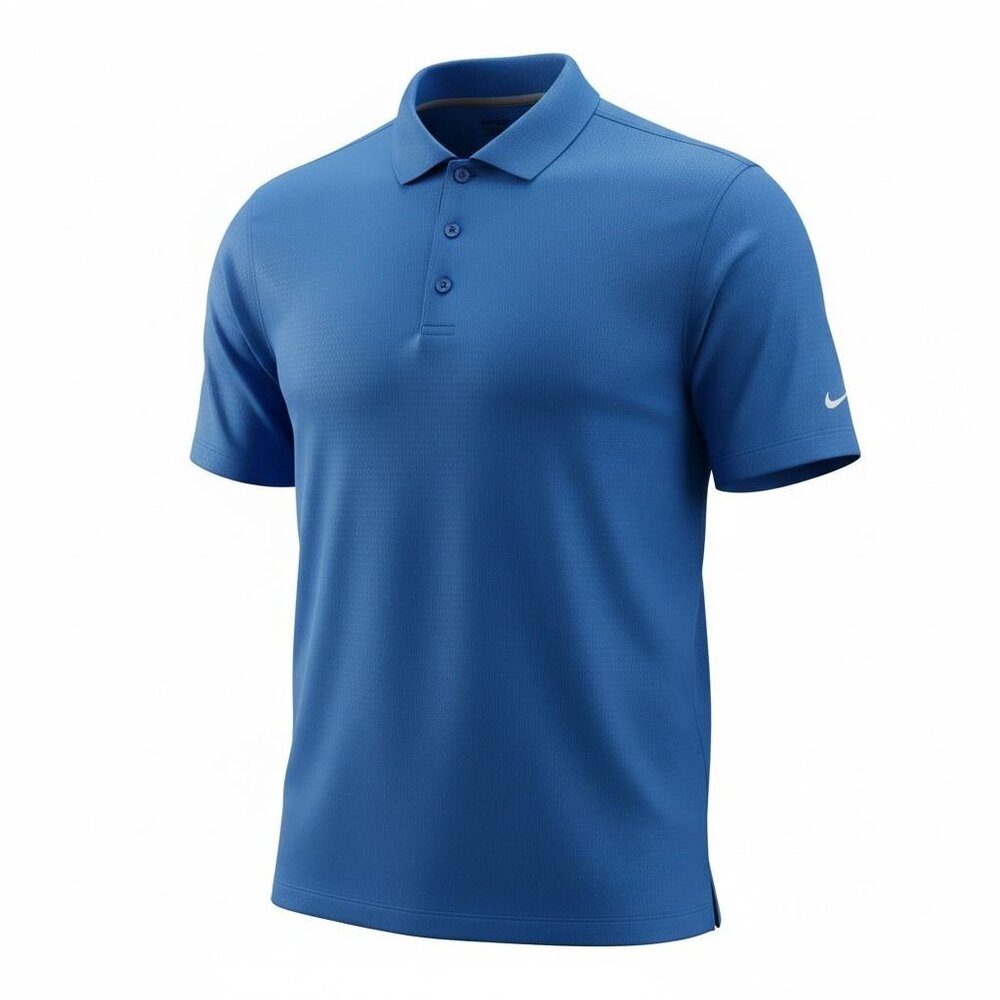 Nike Golf Mens Blue Dri-Fit Polo Shirt Marketplace Chaplains Logo Size M